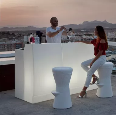 BAR LUMINEUX SOLAIRE ET RECHARGEABLE 1M20