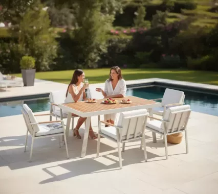 ENSEMBLE TABLE EXTENSIBLE & 8 CHAISES - NOFI 2.0