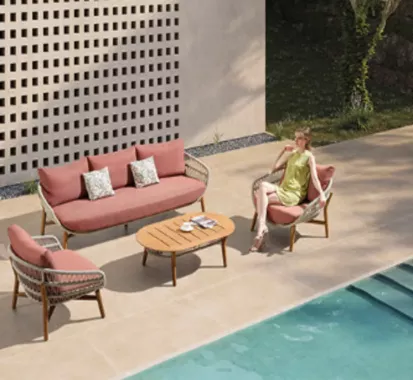 SALON DE JARDIN 5-6 PLACES DESIGN - VASCA CLAUDIO BELLINI