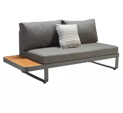 ENSEMBLE SALON DE JARDIN CANAPE ANGLE - TECK/ALU CARIBBEAN