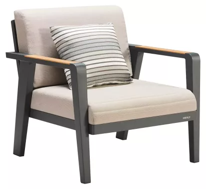 Salon de Jardin 4 places Haut de Gamme EMOTI – Aluminium & Teck – Caribbean Patio