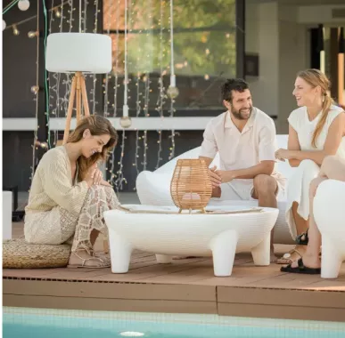 GRANDE LAMPE SOLAIRE BLANC PIED BOIS