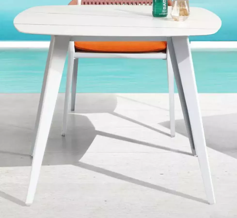 Table de jardin HASTIA 4 places aluminium plateau céramique – Azur Lounge