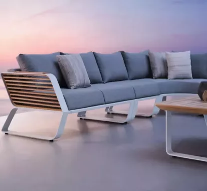 Salon d’angle WING 5 places Pininfarina – Mobilier haut de gamme Antilles