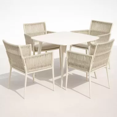 copy of ENSEMBLE TABLE DE JARDIN & 4 FAUTEUILS - HASTIA