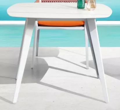 Ensemble jardin HASTIA 4 fauteuils aluminium céramique Antibes Cannes Nice Monaco