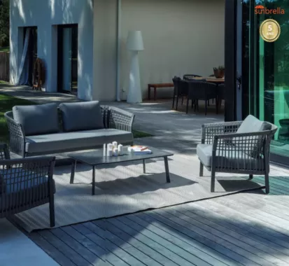 ENSEMBLE SALON DE JARDIN ALU / TISSU SUNBRELLA - ASTRIA MEDICIS FR