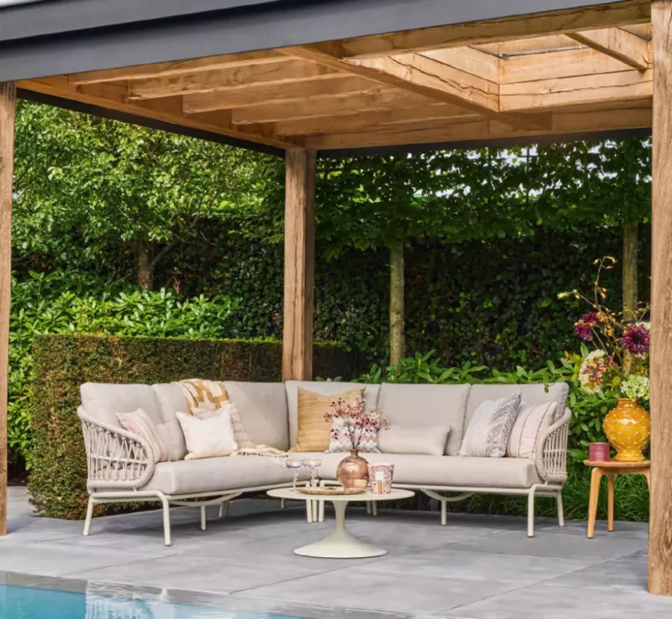 ENSEMBLE SALON DE JARDIN BEIGE ALU - TOSCA SUNS OUTDOOR