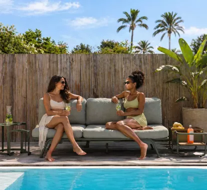 SUNSERA DAYBED – Bain de Soleil Modulable 3 Places Aluminium | Canapé Transat Extérieur Haut de Gamme Antilles
