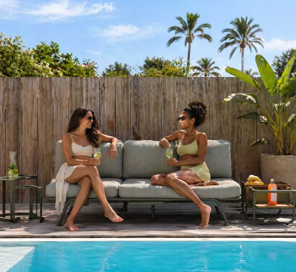 SUNSERA DAYBED – Bain de Soleil Modulable 3 Places Aluminium | Canapé Transat Extérieur Haut de Gamme Antilles